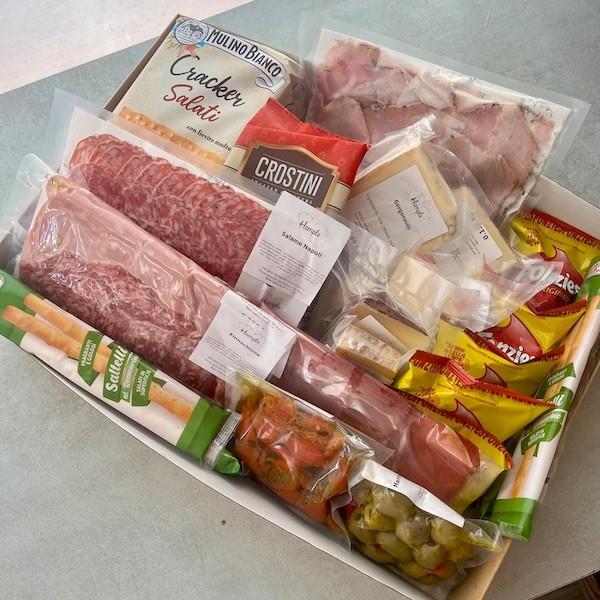 Meat, Cheese and Antipasti Selection Italian food hampers from Hample